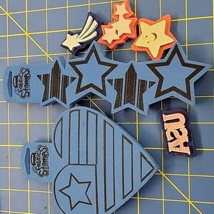 Fabric Stamp Lot of 6 - AMERICA 4TH OF JULY Patriotic